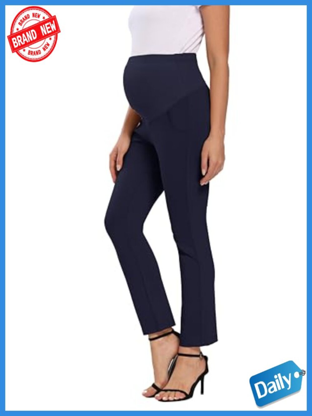 Maternity Bootcut Dress Pants for Work Over the Belly Stretch Slacks